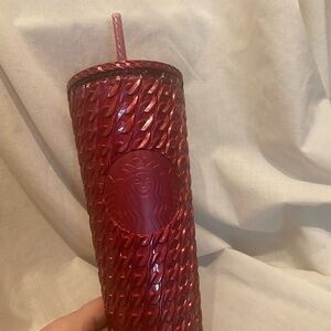 Starbucks Red Textured Tumbler